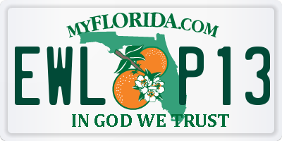 FL license plate EWLP13