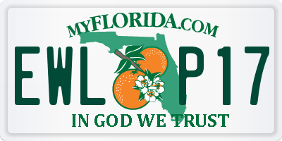 FL license plate EWLP17
