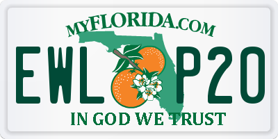 FL license plate EWLP20
