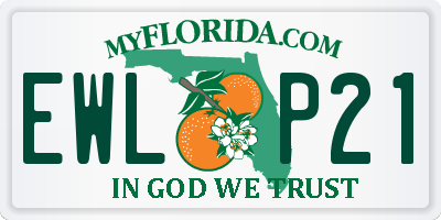 FL license plate EWLP21