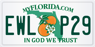 FL license plate EWLP29