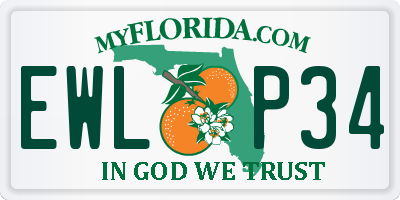 FL license plate EWLP34