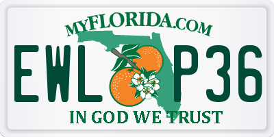 FL license plate EWLP36