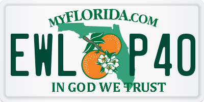 FL license plate EWLP40