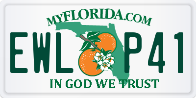 FL license plate EWLP41