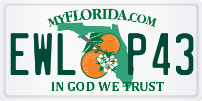 FL license plate EWLP43