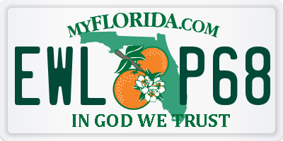 FL license plate EWLP68