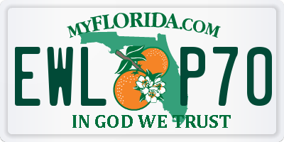 FL license plate EWLP70