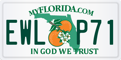 FL license plate EWLP71
