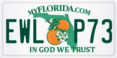 FL license plate EWLP73