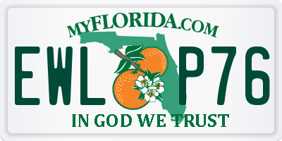 FL license plate EWLP76