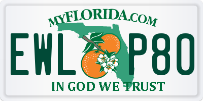 FL license plate EWLP80