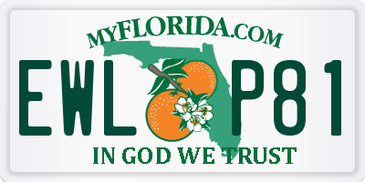 FL license plate EWLP81