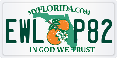 FL license plate EWLP82