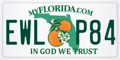 FL license plate EWLP84