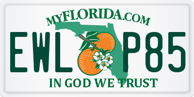 FL license plate EWLP85