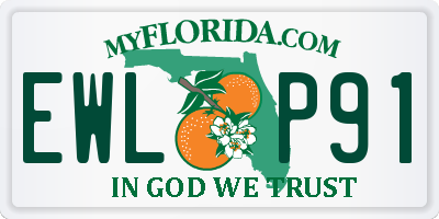 FL license plate EWLP91