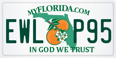FL license plate EWLP95