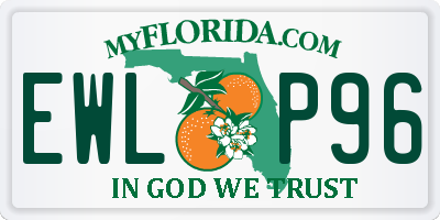 FL license plate EWLP96