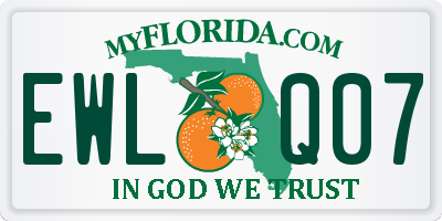 FL license plate EWLQ07