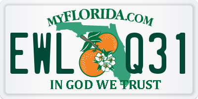 FL license plate EWLQ31