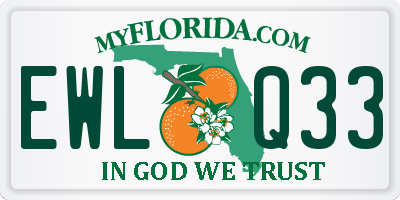 FL license plate EWLQ33