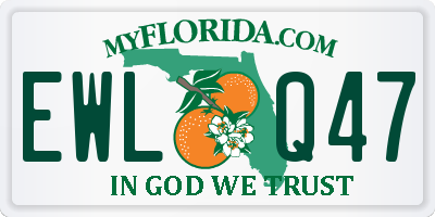 FL license plate EWLQ47