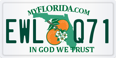 FL license plate EWLQ71