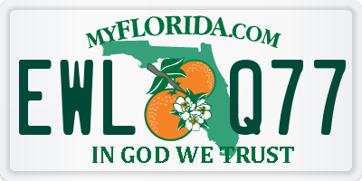 FL license plate EWLQ77