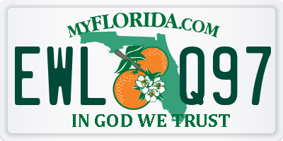 FL license plate EWLQ97