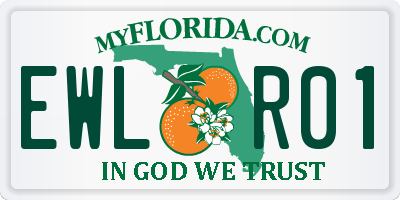 FL license plate EWLR01