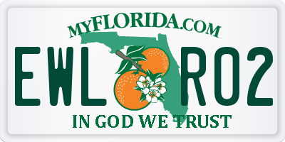 FL license plate EWLR02