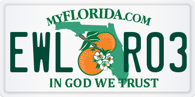FL license plate EWLR03