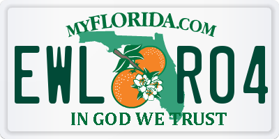 FL license plate EWLR04