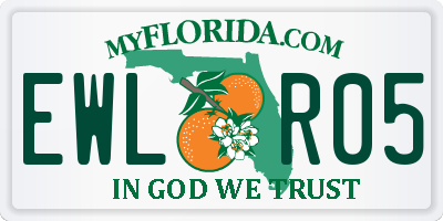 FL license plate EWLR05