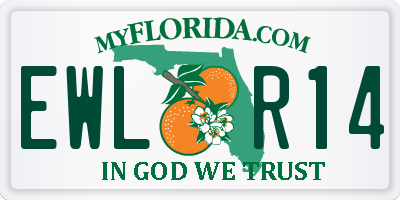 FL license plate EWLR14