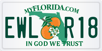 FL license plate EWLR18
