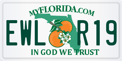 FL license plate EWLR19