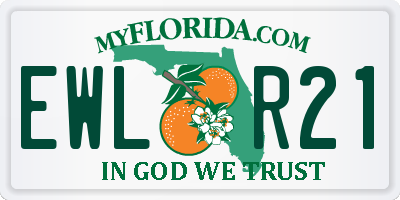FL license plate EWLR21