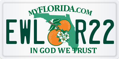 FL license plate EWLR22