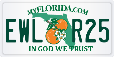 FL license plate EWLR25
