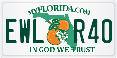 FL license plate EWLR40