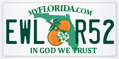 FL license plate EWLR52