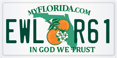 FL license plate EWLR61