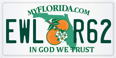 FL license plate EWLR62