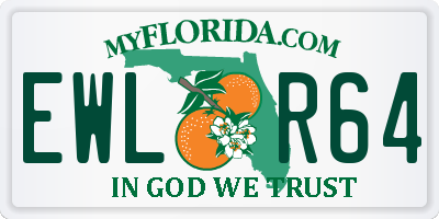 FL license plate EWLR64