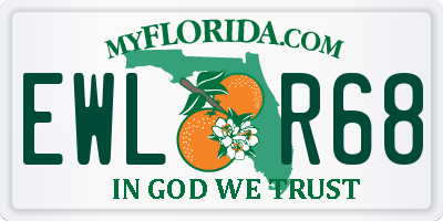 FL license plate EWLR68