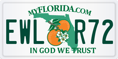 FL license plate EWLR72