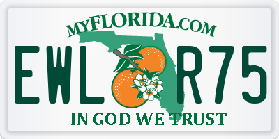 FL license plate EWLR75