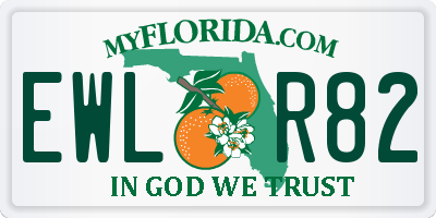 FL license plate EWLR82
